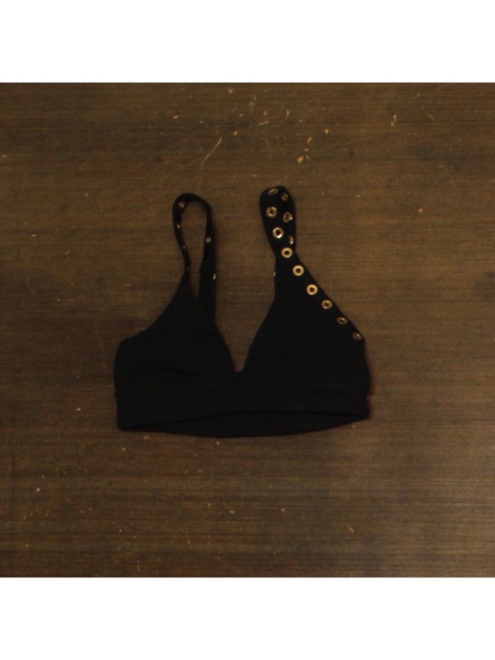 Hunza G Womens Tessa Crinkle Bikini Top 10004062TESSABMC Black